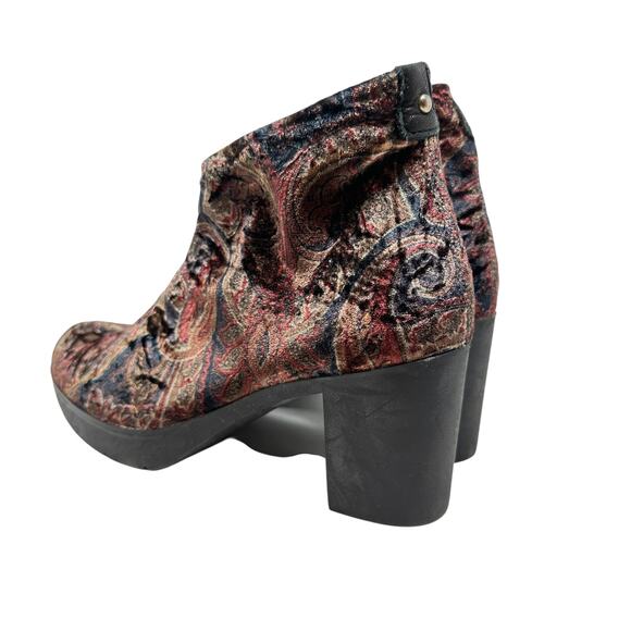 Toni Pons Finley Bootie Velvet‎ Velour Paisley Print Multicolor Size 38 US 7.5 - Picture 8 of 14